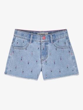 Billieblush crystal-embellished denim shorts